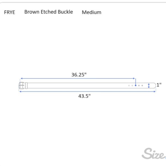 Frye Tan Leather Belt with Silver Buckle - Picture 6 of 7